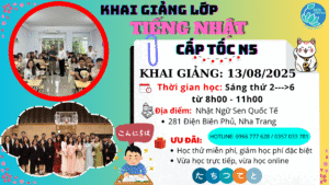 Read more about the article Thông báo khai giảng lớp tiếng Nhật cấp tốc buổi sáng N5 tại Nha Trang