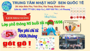Lớp tiếng Nhật N5 buổi tối